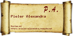 Pieler Alexandra névjegykártya